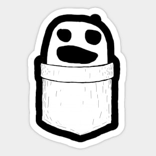 WILD GHOST IN POCKET Sticker